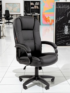Офисное кресло CHAIRMAN 600 LT, экокожа, черный